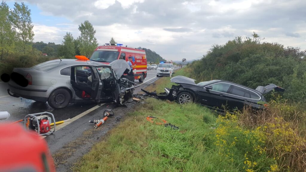 Accident cu 4 răniți între Sălăjeni și Bocșa
